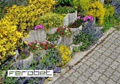 FEROBET Svahová tvárnice RONDA 23*30*20cm - Standard hrubozrnný Přírodní